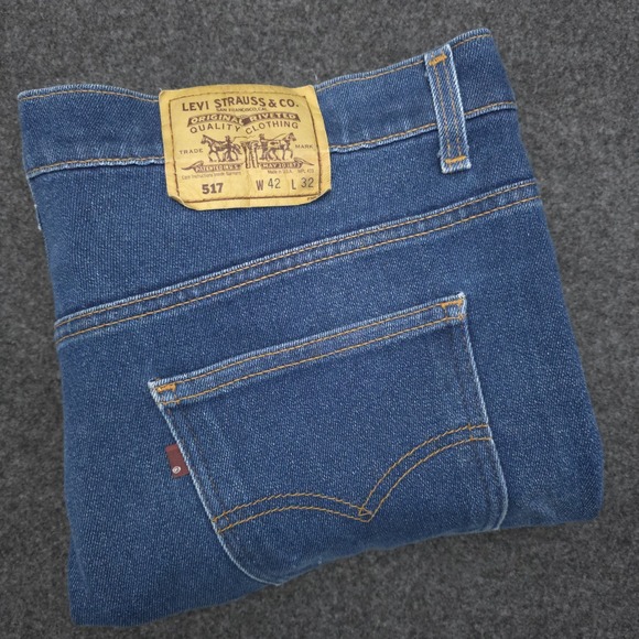 Levis 517 Mens 42x32 Bootcut Jeans Made In USA Denim Jeans Vintage 1980s